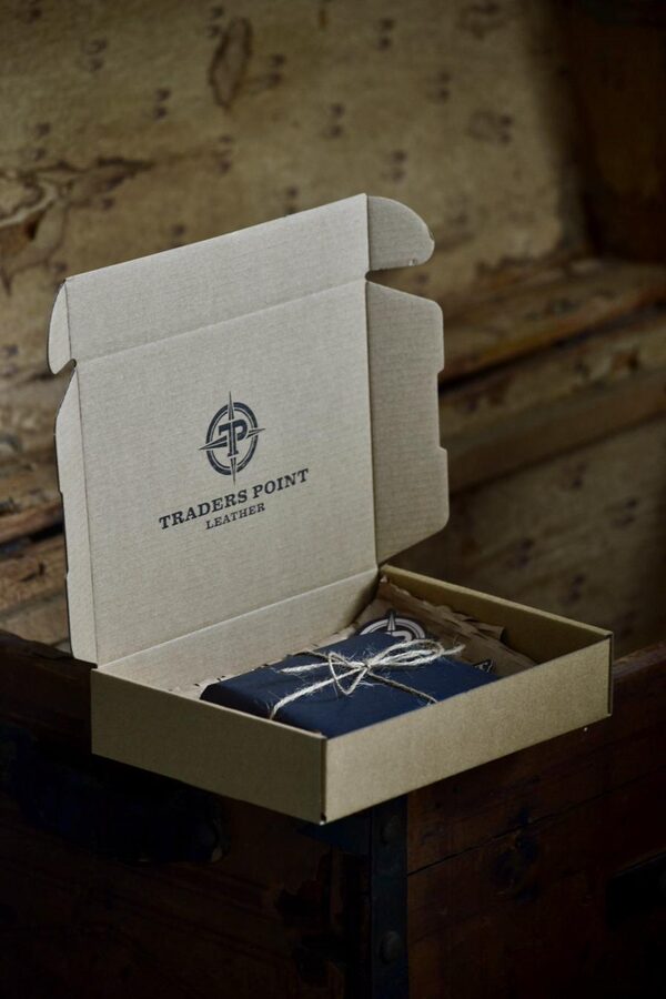 Traders Point Leather packaging