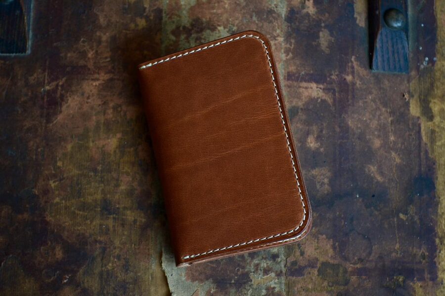 Traders Point Leather Wallet in navy