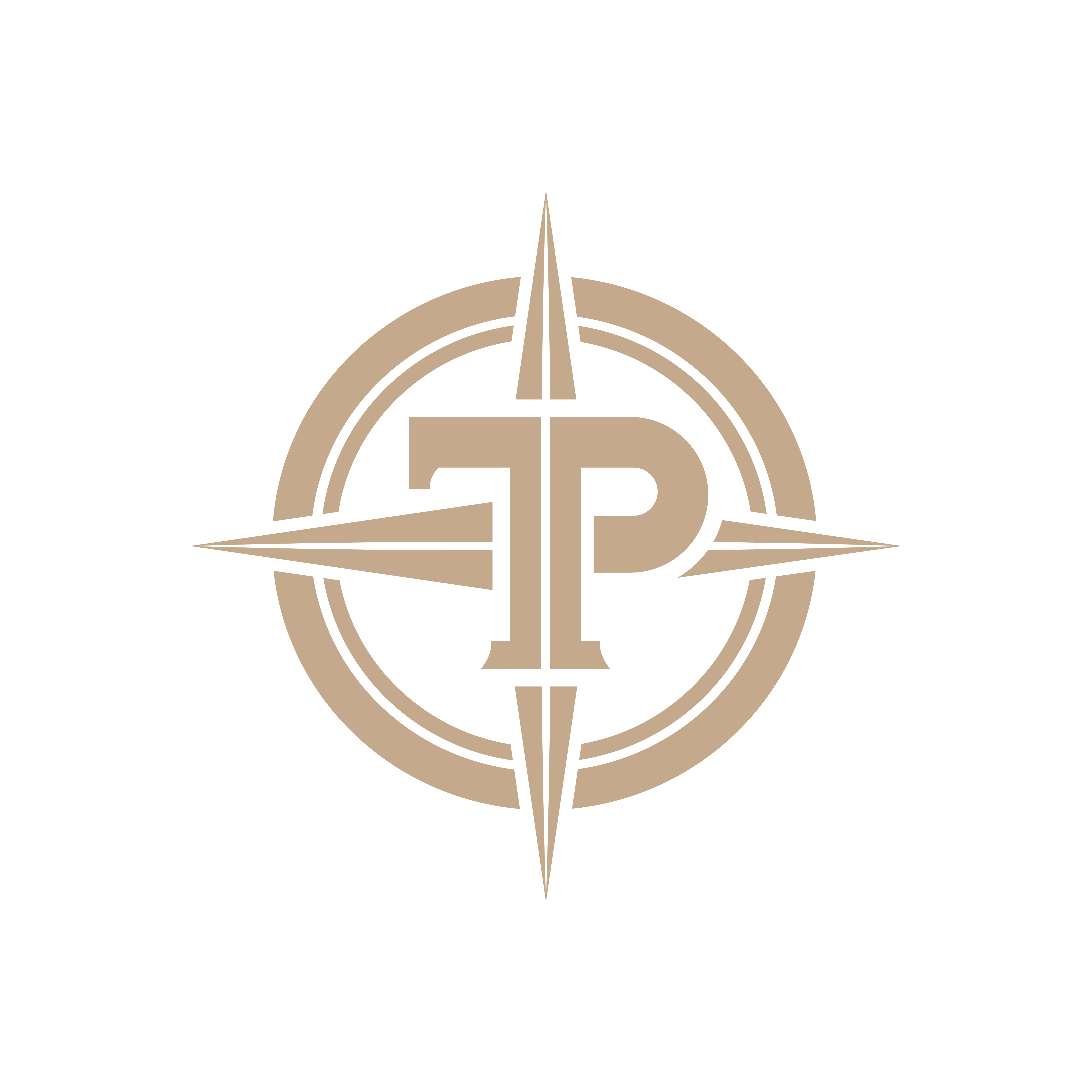Traders Point Leather compass logo